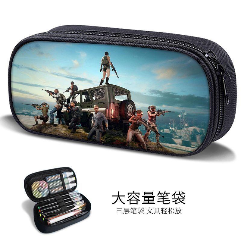 Sand Sculpture Pencil Bag for Boys, Multifunctional Stationery Box for Primary and Secondary School Students, Pubg Game Stationery Bag, Kidsren's Trendyy Pencil Bag