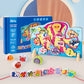 Wooden two-in-one string string beaded puzzle string animal fruit traffic large particle string wooden toy