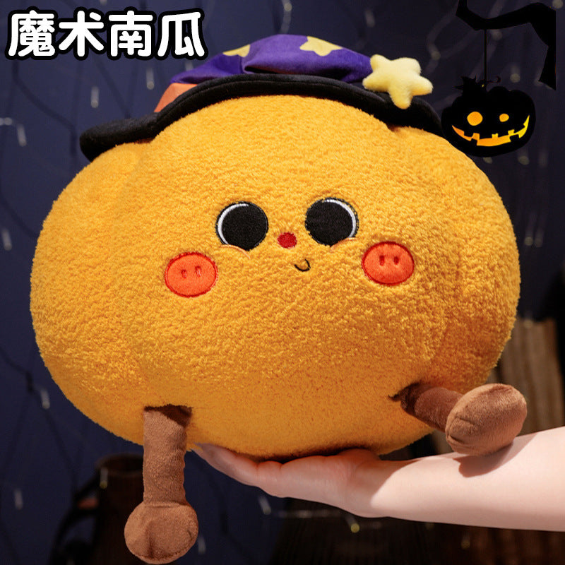 Cute Halloween Pumpkin Doll Ghost Imp Pillow Plush Toy Decoration Sofa Ornament Doll