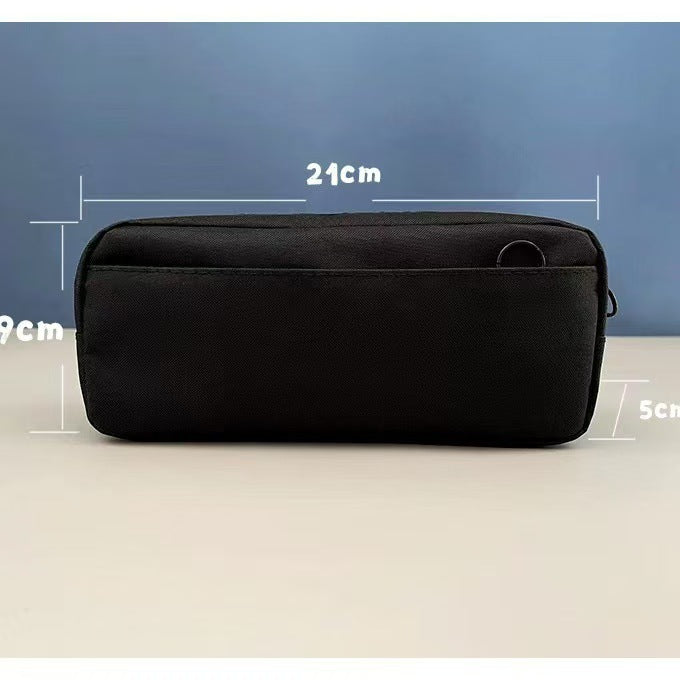 Double-Layer Large-Capacity Oxford Cloth Pencil Case Blank Pencil Case Primary School Student Pencil Case DIY Stationery Bag