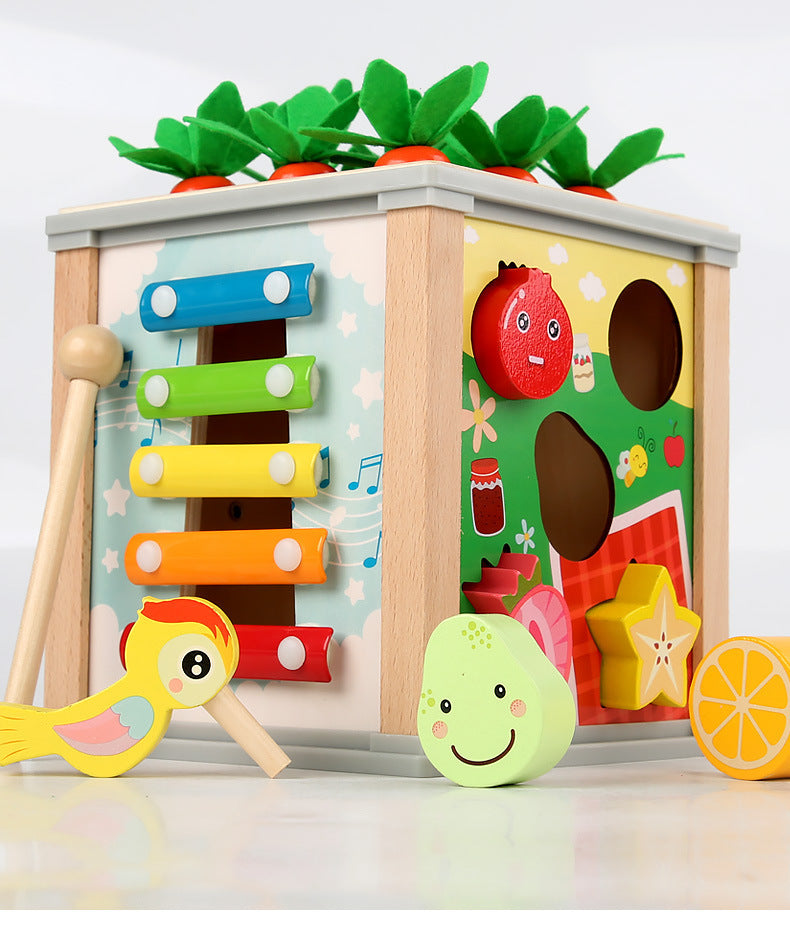 Children's Educational Bead Toys Kindergarten Students Early Education Matching Montessori Teaching Aids Shape Cognitive Beaded Treasure Box