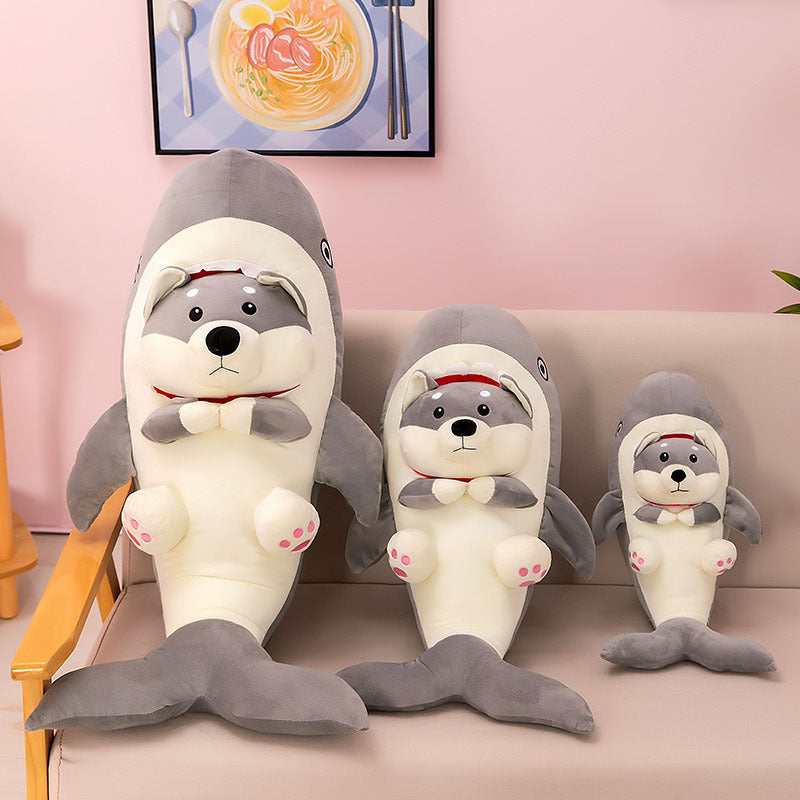 Cross-Border Ocean Shark Dog Plush Toy, Funny Shark Dog Pillow, Silly Dog Doll, Dog Plushie Manufacturer Wholesale