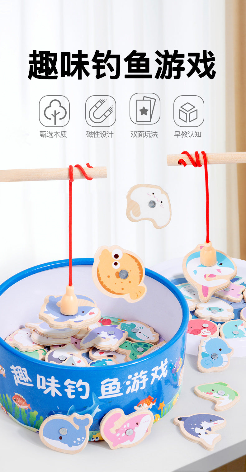 Fishing Toys for Children, Magnetic Early Education for Girls, Infants and Toddlers, Boys, One-Year-Old Educational Baby Teaching, Brain-Stimulating Toys