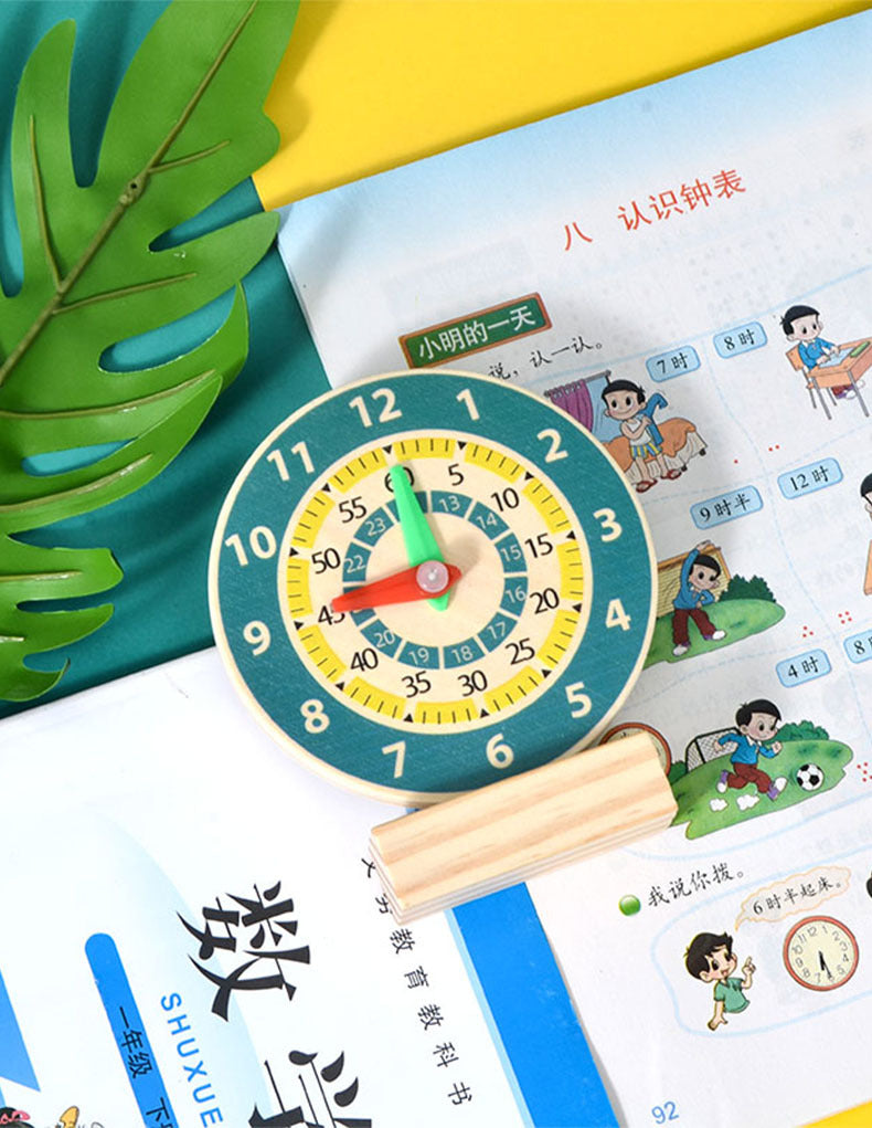 Specialized Clock Teaching Aids for Elementary School: Clock Models for First and Second Graders, Alarm Clock Face, Children's Learning Time Toys