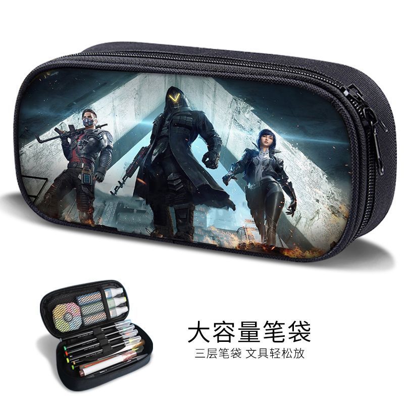 Sand Sculpture Pencil Bag for Boys, Multifunctional Stationery Box for Primary and Secondary School Students, Pubg Game Stationery Bag, Kidsren's Trendyy Pencil Bag