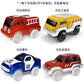 Magnetic track car electric light-emitting jeep police car project small train track accessories children's toys car