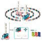 Cross-border dominoes trembles with educational children's automatic licensing electric sound and light train toys