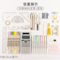 Cross-Border Color-Blocked Retractable Pencil Case, Large-Capacity Stationery Bag, Multifunctional Double-Zipper for Students, Simple and Convertible into Canvas