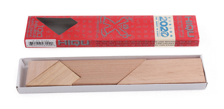 Beech Wood Long T-Shaped Puzzle Tangram Educational Toy Teaching Aids for Adults, Primary School Students and Kidsren's Intellectual Puzzles