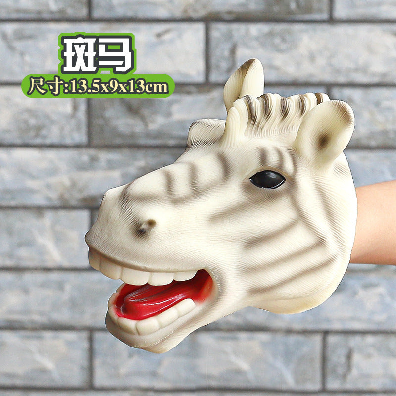 Dinosaur Hand Puppet Cross-Border Wholesale Gloves Soft Rubber Triceratops Tyrannosaurus Rex Children's Simulation Animal Model Boy Toy