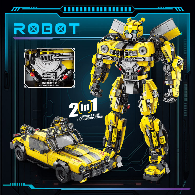 Wow, Custom Assembled Building Blocks Wasp Mecha 8847 Deformation Optimus Prime Gift Robot Children's Toys