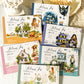 Manor Tour Landscaping Die-Cut Pet Sticker Book Retro Manor Orange Character Handbook Decoration Material Sticker