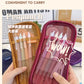 Korean Hj-006 High-Looking Pencil Bag, Transparent Mesh Stationery Bag, Simple Handbag, Cosmetic Bag, Double-Layer Storage Bag