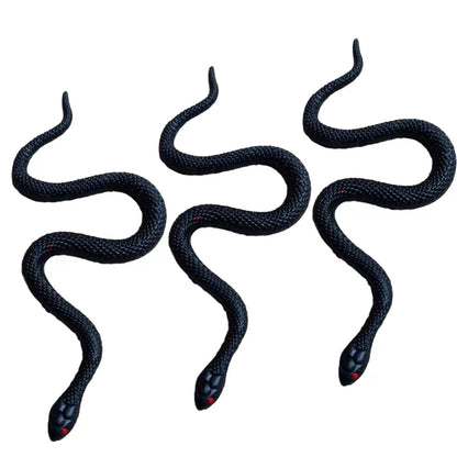 Festival party scary high simulation snake cobra round head snake water snake soft glue fake snake model toy
