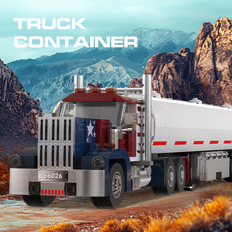 Cross-border engineering series truck city bus transport vehicle combined with small particle building blocks children's educational enlightenment toys