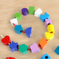 Montessori Early Education Large Particle Beaded Geometric Shape Matching Building Block Box Color Cognitive Teaching Aids Kidsren's Educational Toys