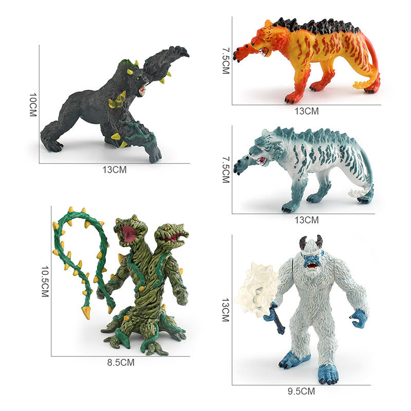 Cross-border simulation Western myth monster tree monster ice crystal Tiger lava Tiger ice monster gorilla model monster ornaments