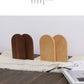 Japanese Style Simple Wooden Book Stand Creative Black Walnut Wood Thickened Bookshelf Bookend Student's Solid Wood Bookend Logo