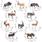 Cross-border simulation wild animal model Horn horse Antelope Mountain Antelope twist angle goat male deer desktop decoration ornaments