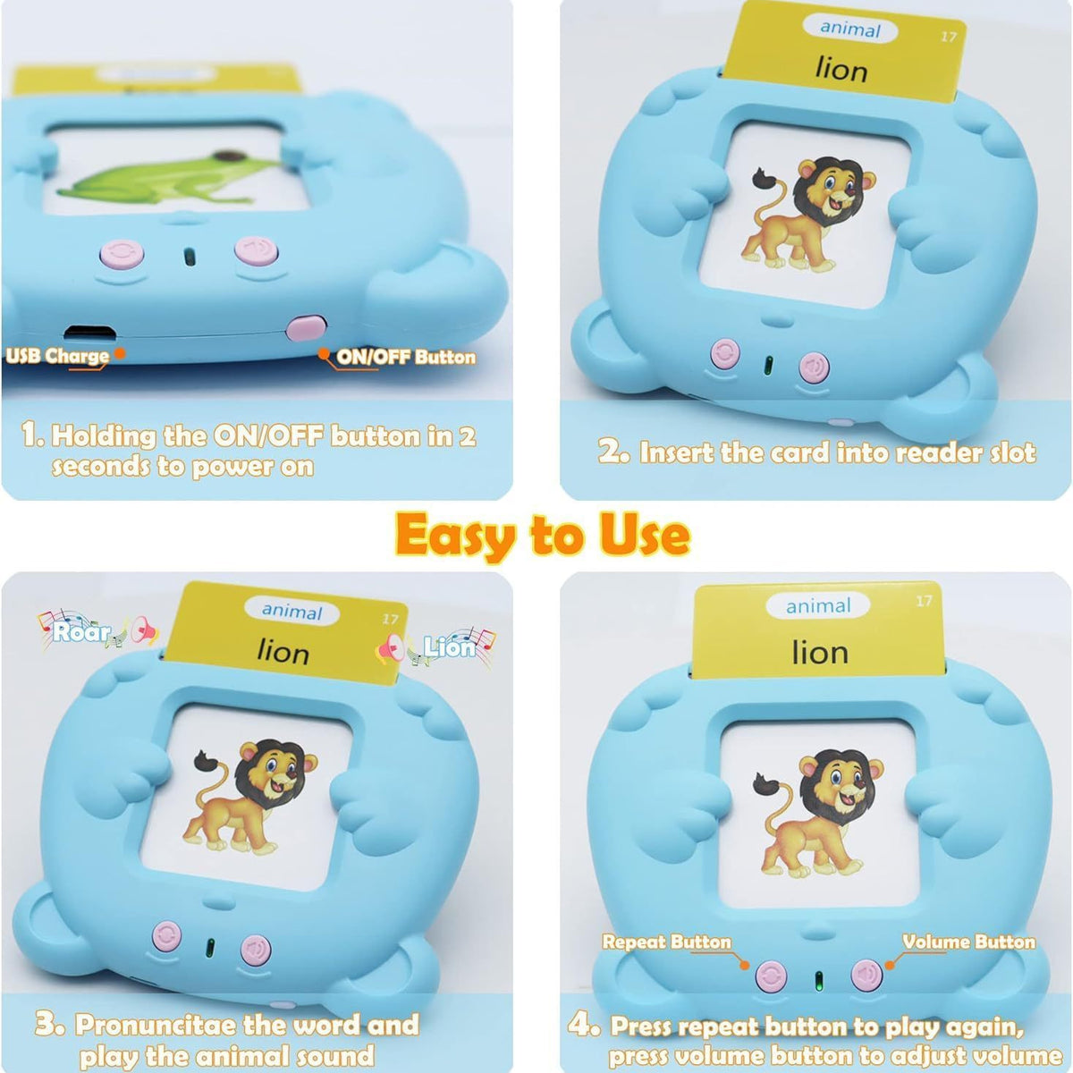 Cross-Border Korean Card Machine Talking Flash Cards Korean Card Machine Early Education Learning Machine