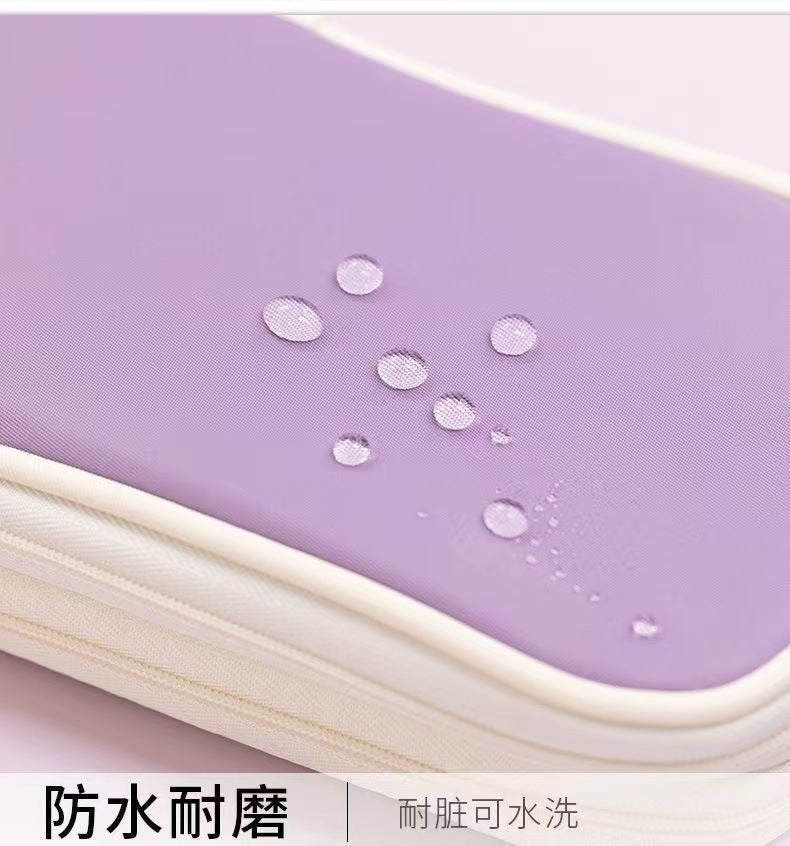 Casual Pencil Case, Large-Capacity Stationery Box, Good-Looking High School Student Ins-Style Student Stationery Bag, Stain-Resistant Primary School Pencil Case
