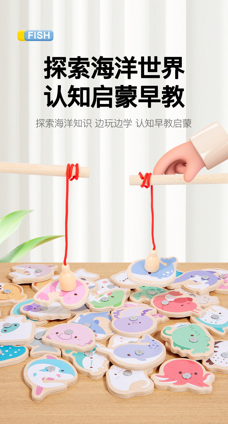 Fishing Toys for Children, Magnetic Early Education for Girls, Infants and Toddlers, Boys, One-Year-Old Educational Baby Teaching, Brain-Stimulating Toys