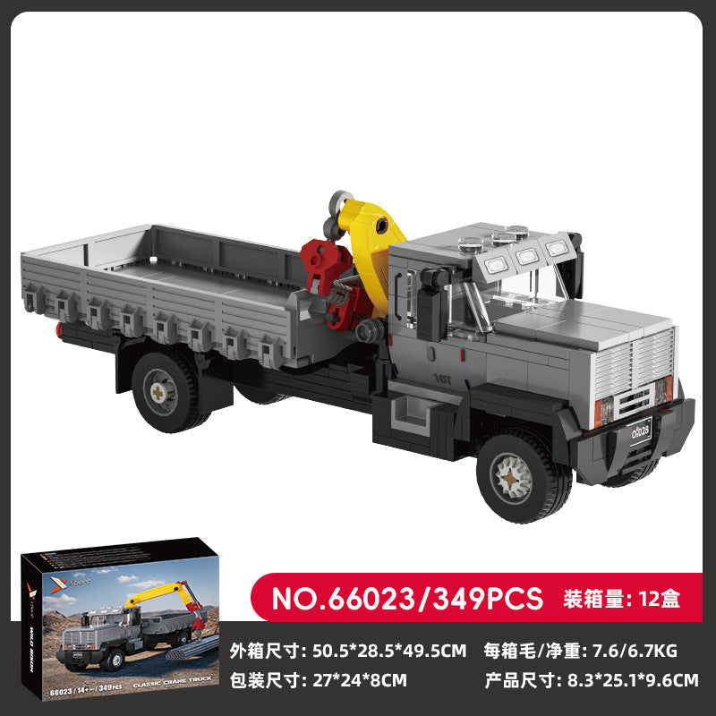 Cross-border engineering series truck city bus transport vehicle combined with small particle building blocks children's educational enlightenment toys