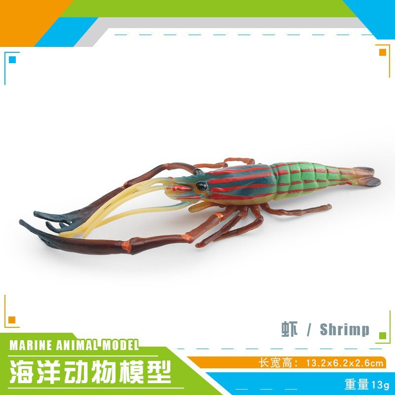Cross-border toy marine life simulation lobster marine animal model submarine toy doll decoration plastic