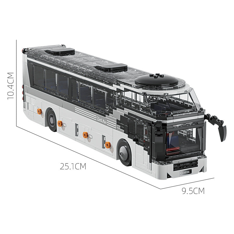 Cross-border engineering series truck city bus transport vehicle combined with small particle building blocks children's educational enlightenment toys