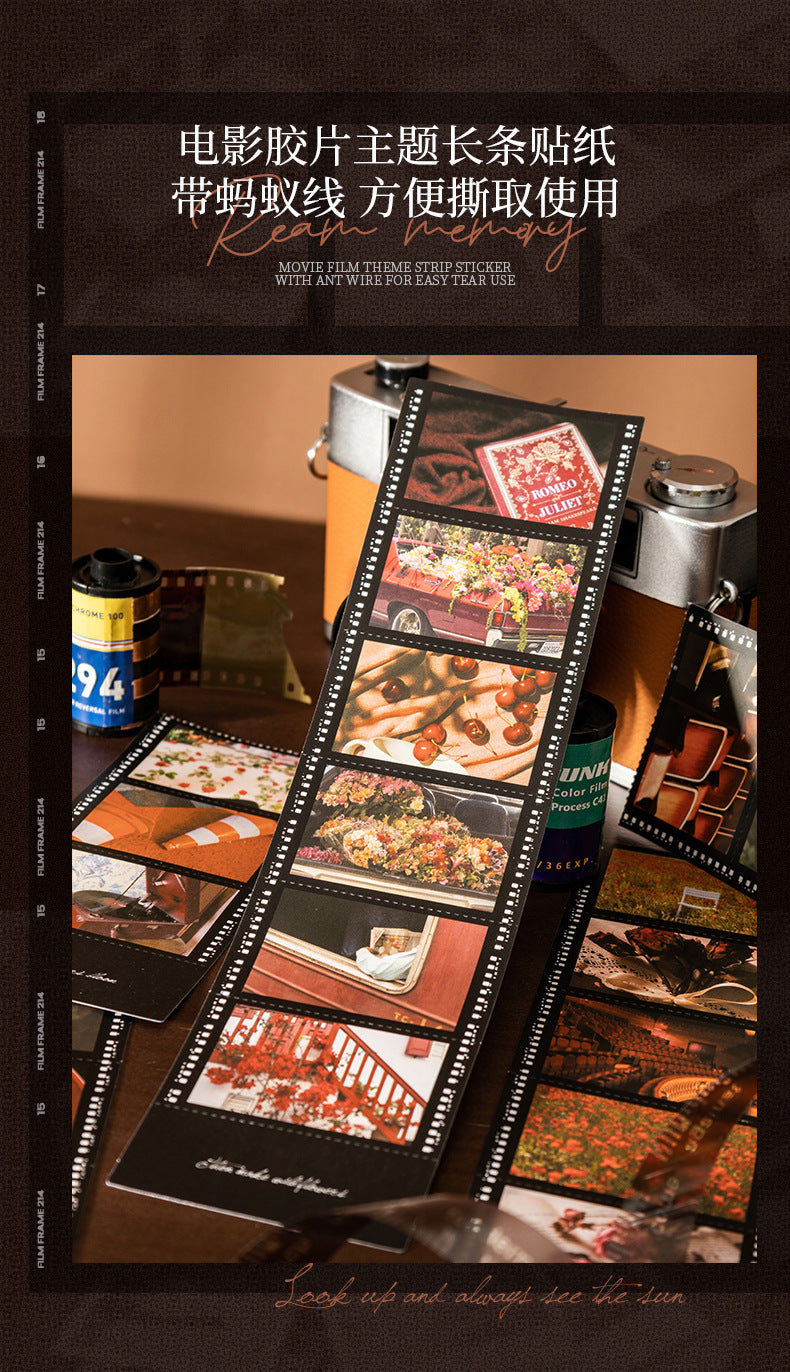A Dream in Memory Film Film Stickers Retro Old Film Film Strips Handbook Collage Basics