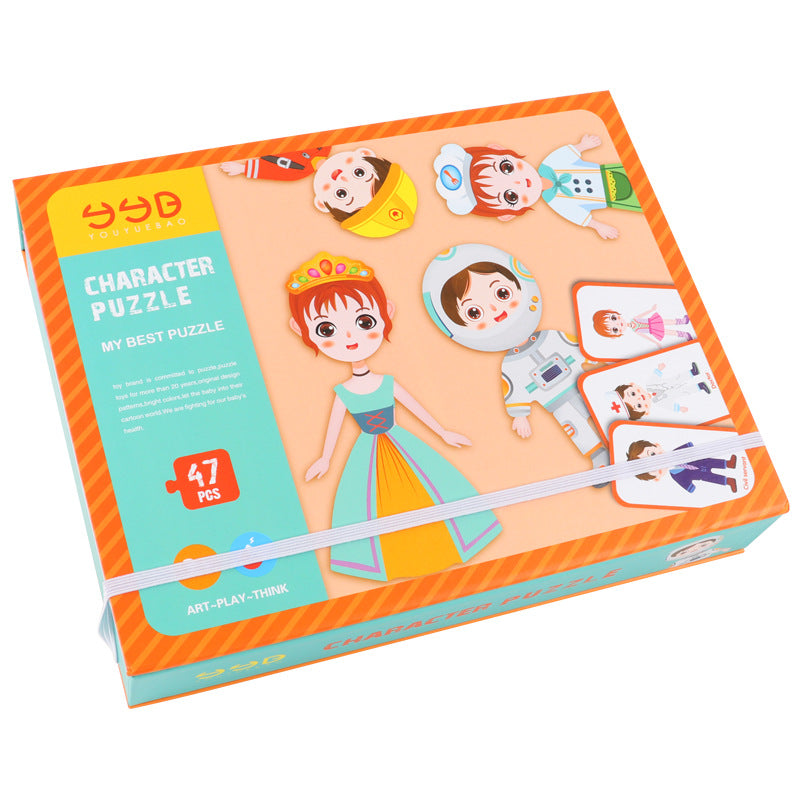 Children's Character Traffic Dress-up Magnetic Jigsaw Puzzle Refrigerator Stickers Early Education Creative Fun Scene Spelling Music Cross-border Agency