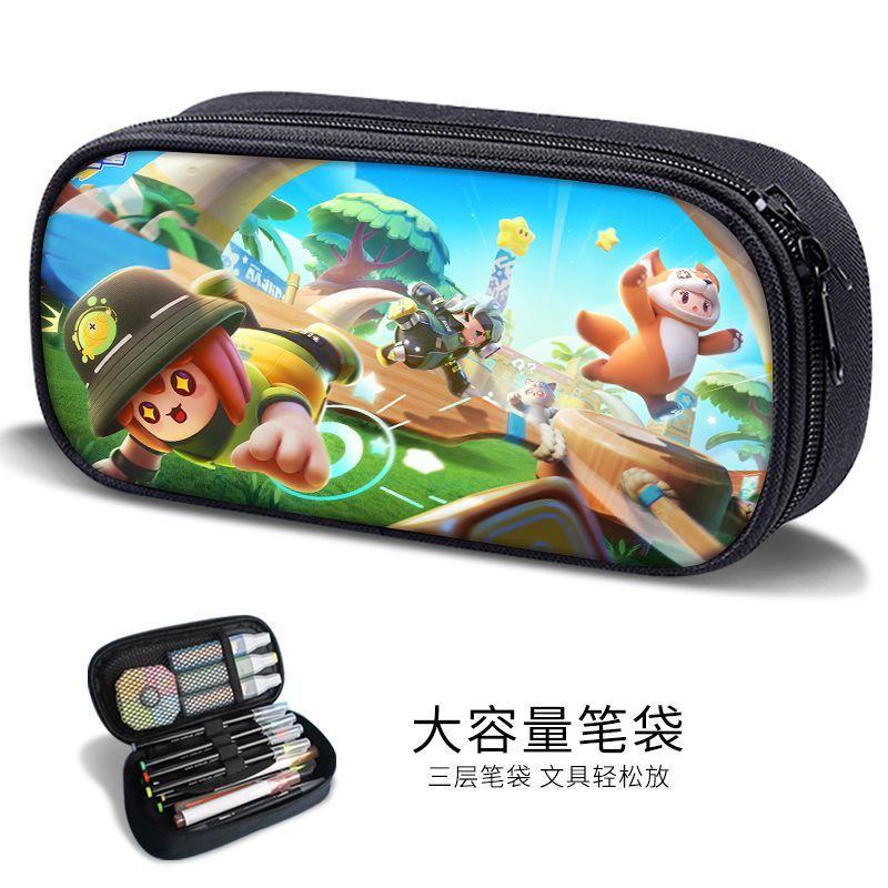 New Yuanmeng Star Pencil Bag Game Peripheral Junior High School Student Internet Celebrity Stationery Bag Kindergarten Cute Pencil Box