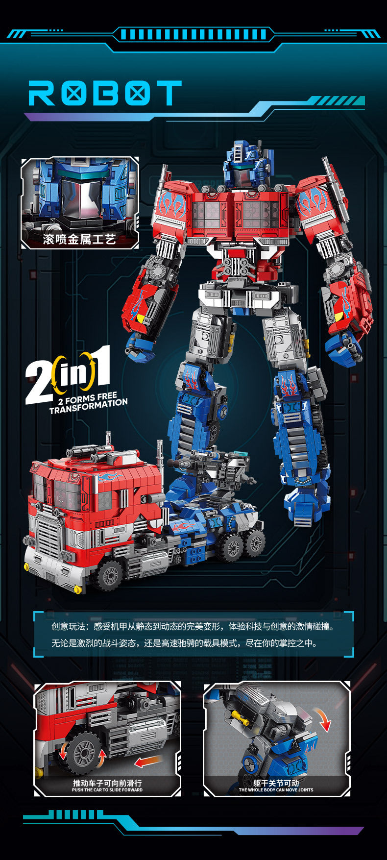 Wow, Custom Assembled Building Blocks Wasp Mecha 8847 Deformation Optimus Prime Gift Robot Children's Toys