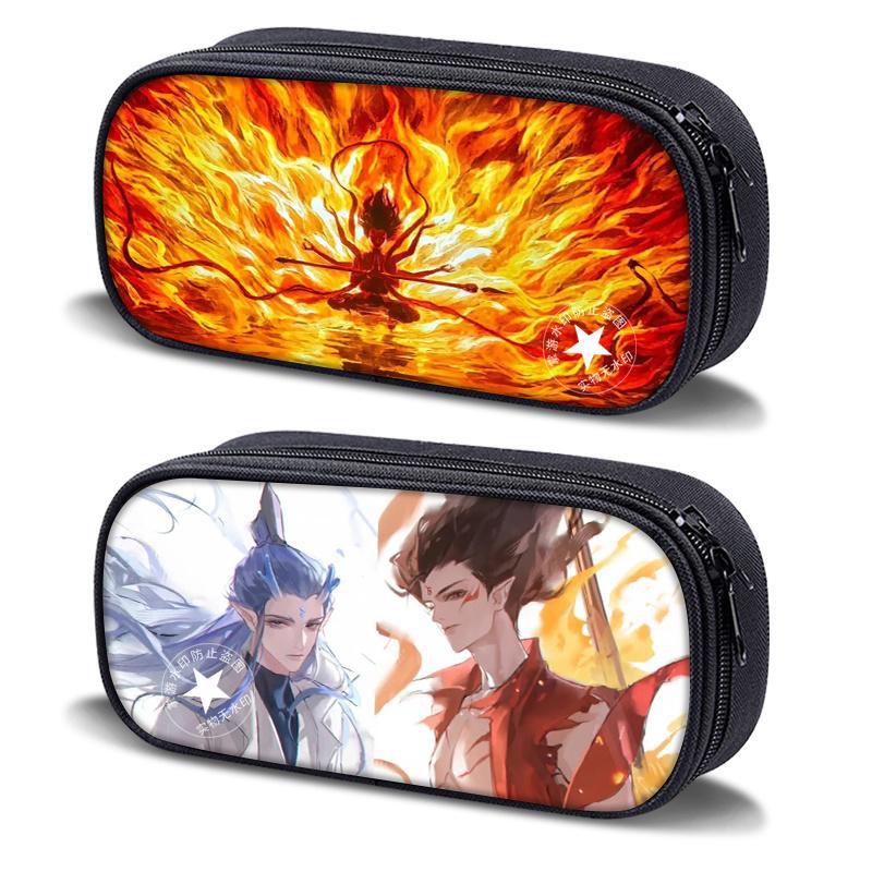 Essential Stationery for the Beginning of School: Nezha the Magic Child Sea Pen Bag for Boys, Anime Merchandise, Lotus Cake Cp Unisex Stationery Box Trend
