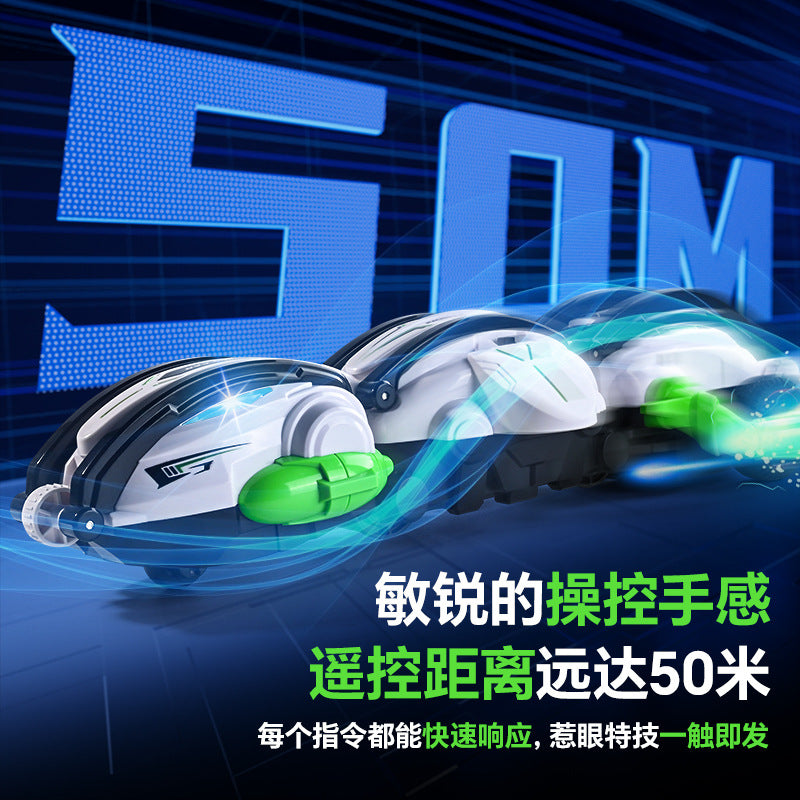 Cross-border dragon armor rollover stunt remote control car 2.4G high-speed driving deformation fall-resistant rollover children drift toy car