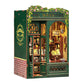 CuteBee New Small Frame Owl Bookstore diy Wooden 3D Handmade Assembled Book Stand Model Toy