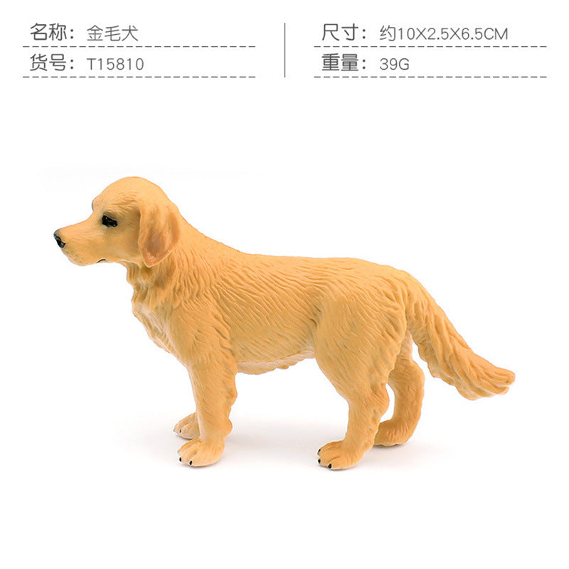 Cross-border Simulation Dog Model Golden Retriever Bona Mountain Dog St. Bernard Short-legged Corgi Desktop Static Ornaments