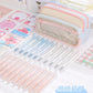 Large and Small Color Matching O00 Pencil Bag Transparent Large Capacity Stationery Bag Creative Multifunctional Stationery Bag Ins Japanese Style High Value