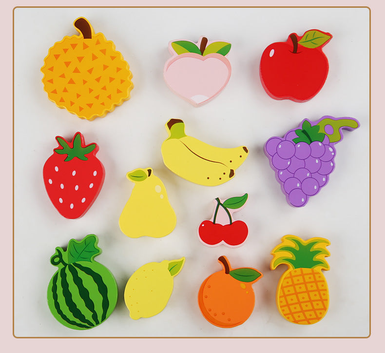 Cross-Border Children's Wooden Three-Dimensional Hexagonal Puzzle Animal Transportation Puzzle Building Blocks Early Education Educational Toys