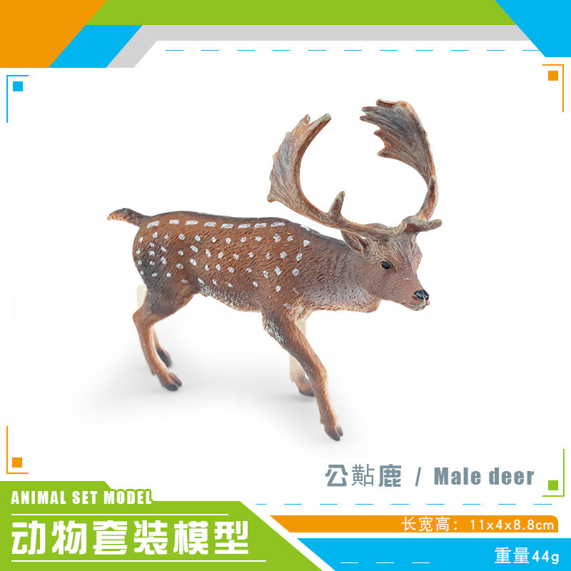 Cross-border simulation wild animal model Horn horse Antelope Mountain Antelope twist angle goat male deer desktop decoration ornaments