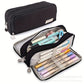 in stock Multi-layer Canvas Retractable Pencil Case Korean Simple High School Student Macaron Color-block Variable Large Capacity Pencil Case