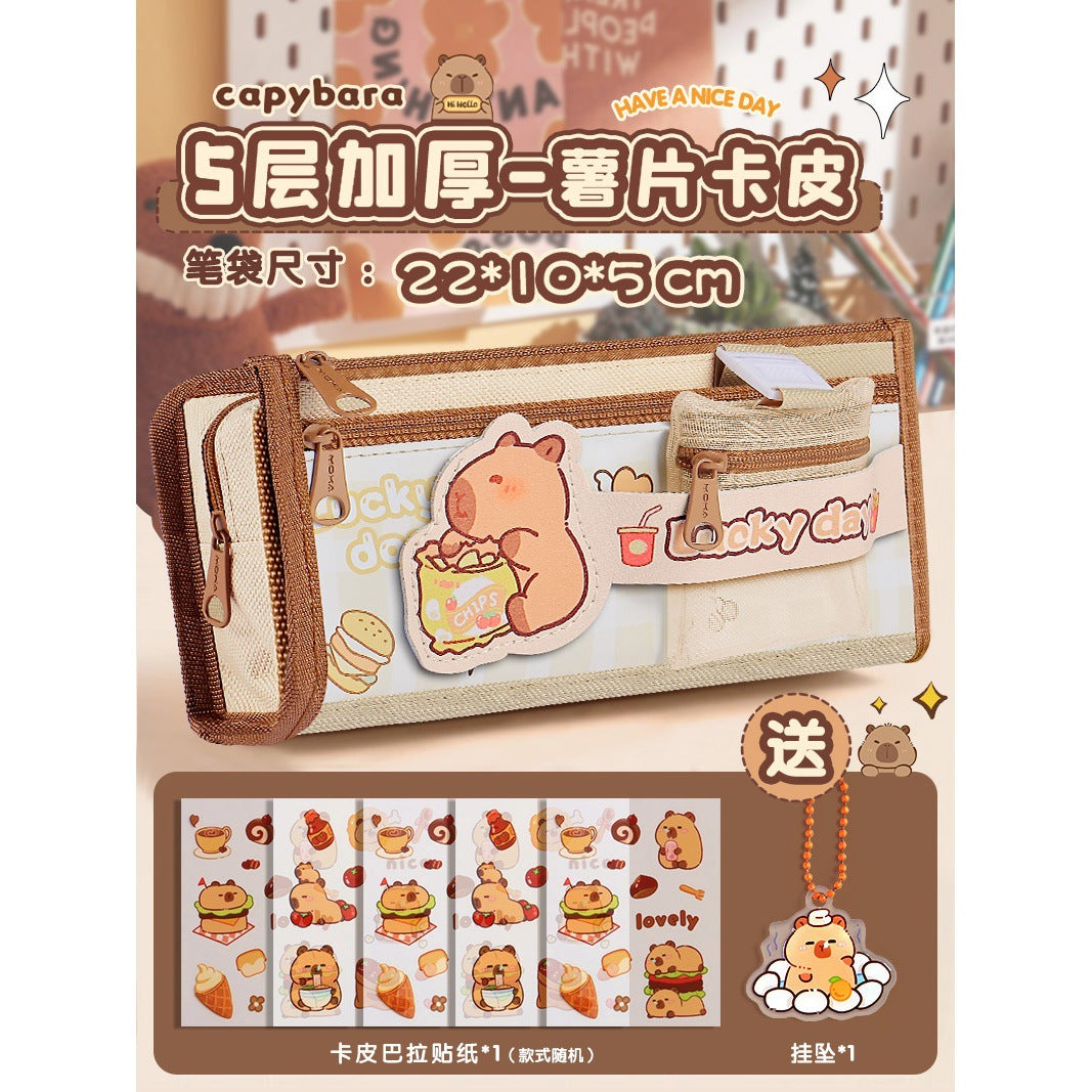 Kapibala Plush Doll Doll Back-To-School Gift Package Primary School Souvenir Birthday Gift Plush Stationery Set