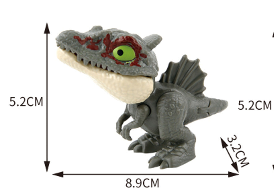 Cross-border Hot Finger-biting Dinosaur Toy Finger-biting Dinosaur Pterosaur Model Joint Movable Mini Dinosaur Gashapon Machine