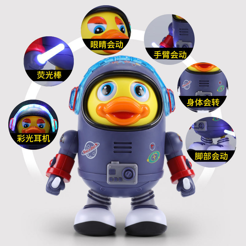 Electric Dancing Space Duck Baby Early Education Toy Children's Singing Robot with Light Music Baby 1-3 Years Old