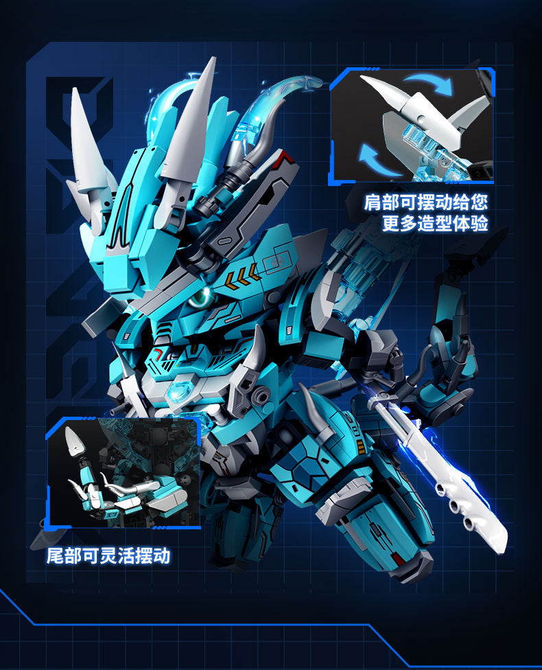 25 New Zodiac Dragon Year Mecha Building Blocks Assembled Intelligent Children's Toys Boys Gifts Dropshipping