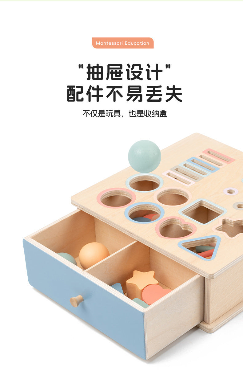 Montessori Classification Early Education Coin Box Baby Color Cognitive Shape Building Blocks Matching Teaching Aids Baby Educational Toys