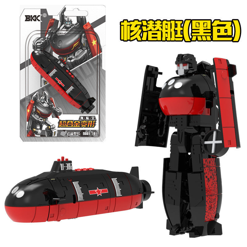 BKK alloy deformation robot train high-speed rail engineering bus dinosaur green leather train King Kong BKK children's toys