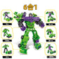 Cross-border deformation toy small force god six-in-one combination king kong engineering vehicle excavator robot boy model