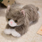 Cute Artificial Cat Doll, Lying Cat Plush Toy Doll, Kidsren's Comfort Rag Doll, Birthday Gift for Girls