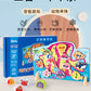 Wooden two-in-one string string beaded puzzle string animal fruit traffic large particle string wooden toy